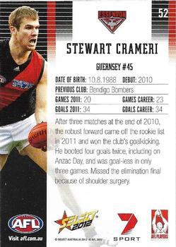 2012 Select AFL Champions #52 Stewart Crameri Back